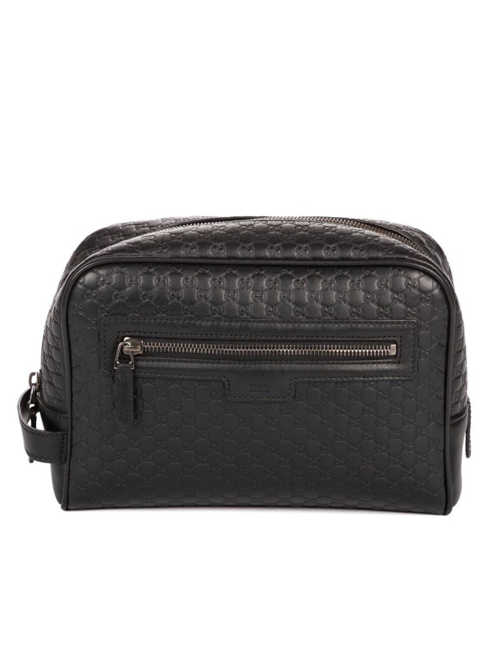 Gucci Toiletry Pouch Black Guccissima Leather